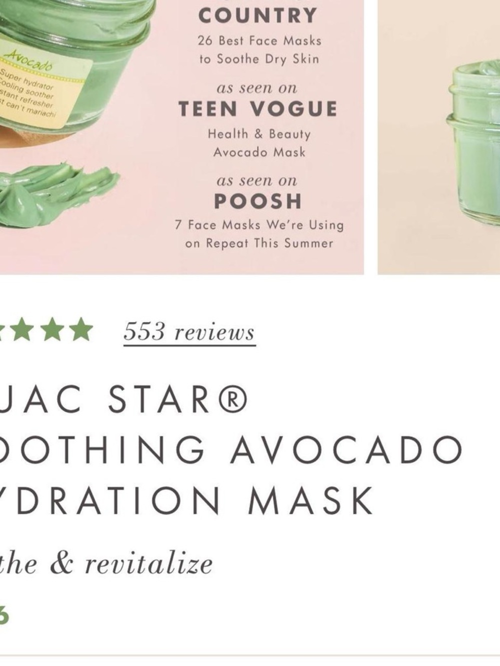 FHF Guac Face Soothing Avocado Hydration Mask - Picture 4 of 4